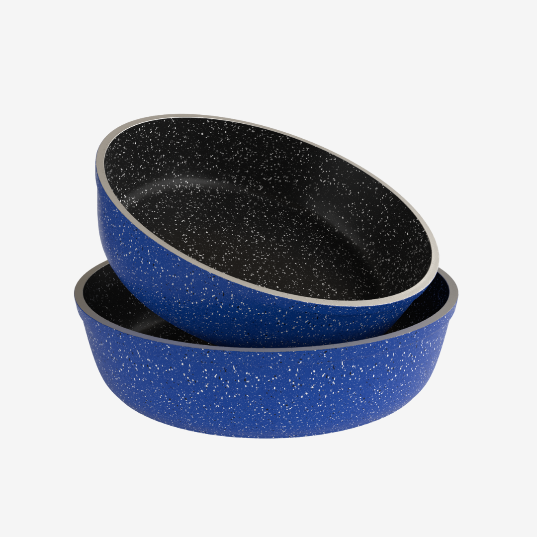 طقم صينيه جرانيت ازرق 2 قطعه - سوبر سٌمك 4 مم