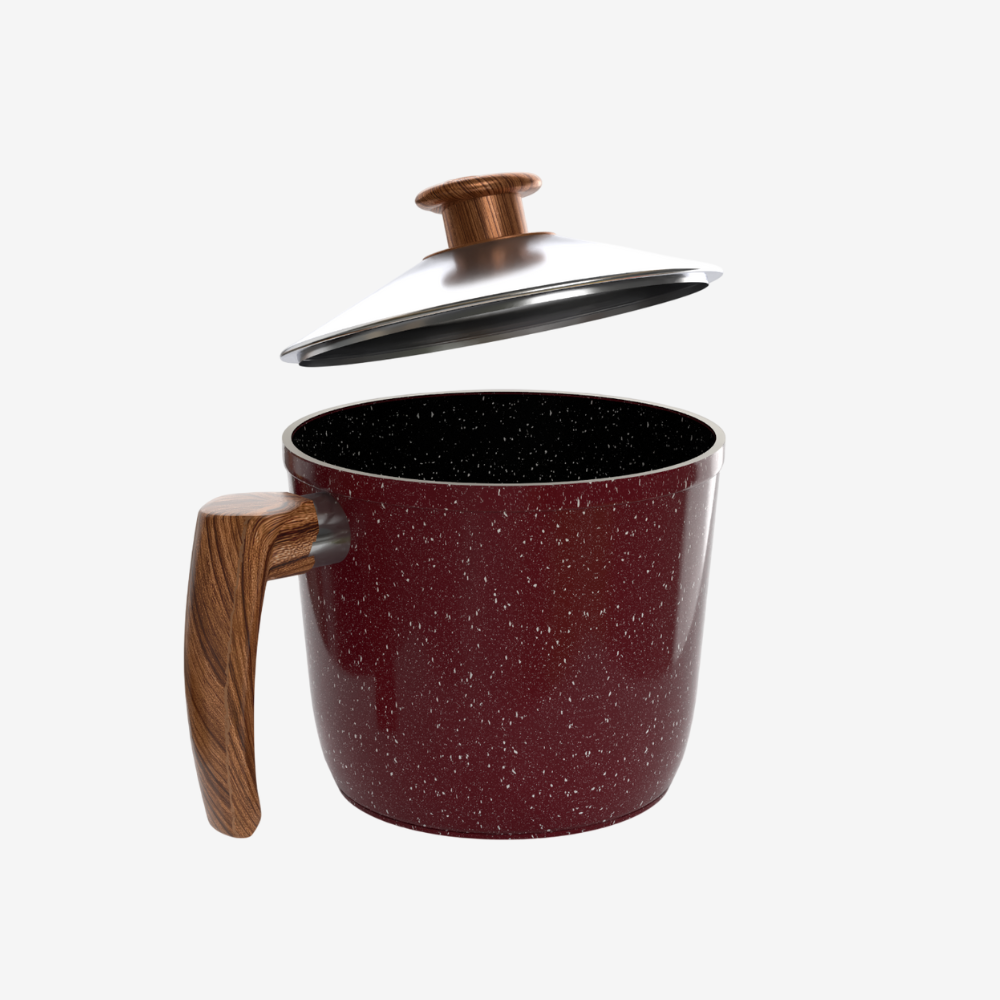 لبانه جرانيت لون احمر مقاس 16 بمقبض خشبي - بريميوم سٌمك  5 مم