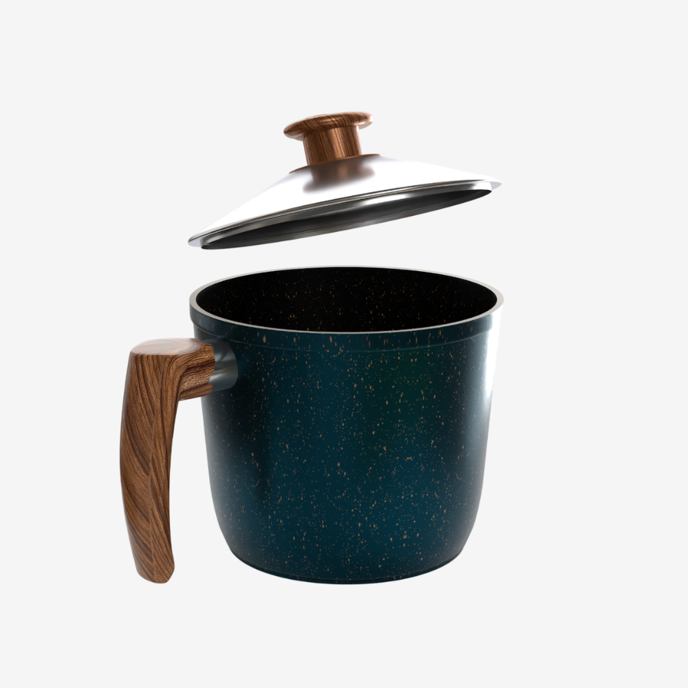 لبانه جرانيت لون تركواز مقاس 16 بمقبض خشبي - بريميوم سٌمك  5 مم