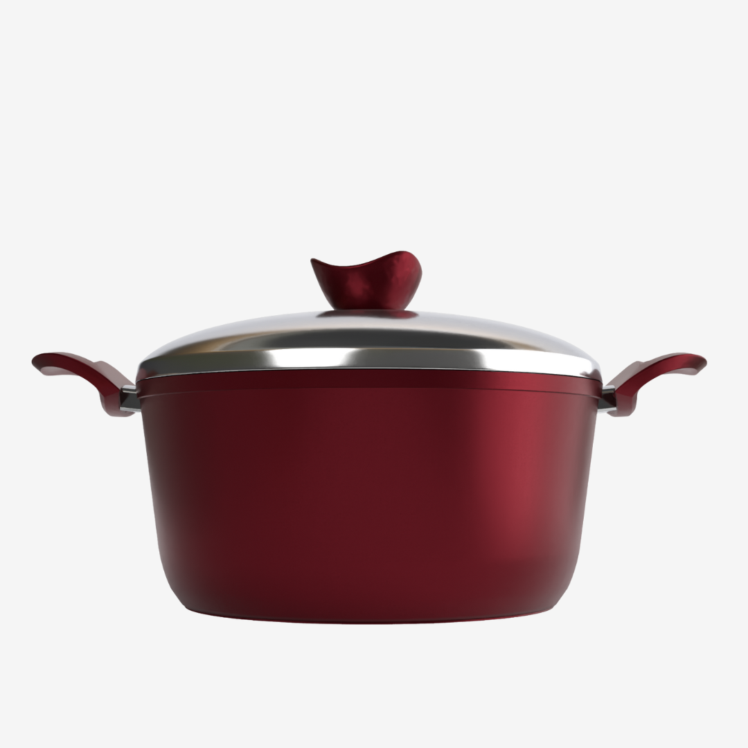 حله تيفال لون احمر مقاسات - بريميوم سٌمك  5 مم