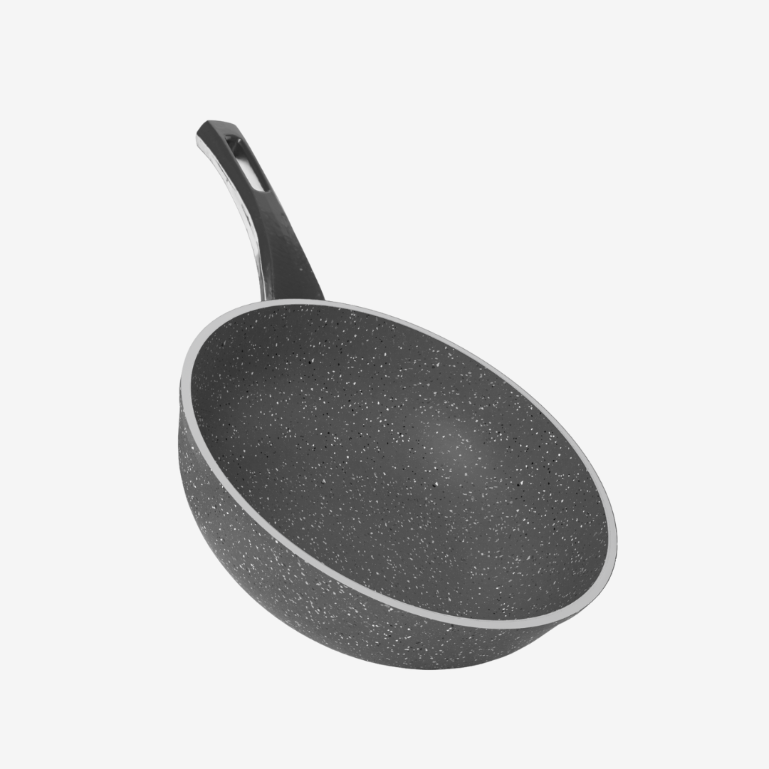 مقلاية ووك جرانيت لون رمادي مقاس 28 - بريميوم سٌمك  4 مم