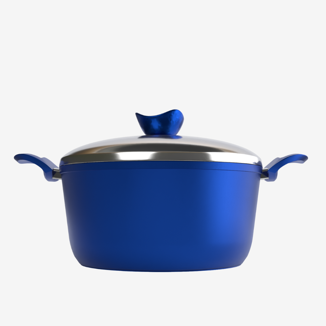 حله تيفال لون ازرق مقاسات - بريميوم سٌمك  5 مم