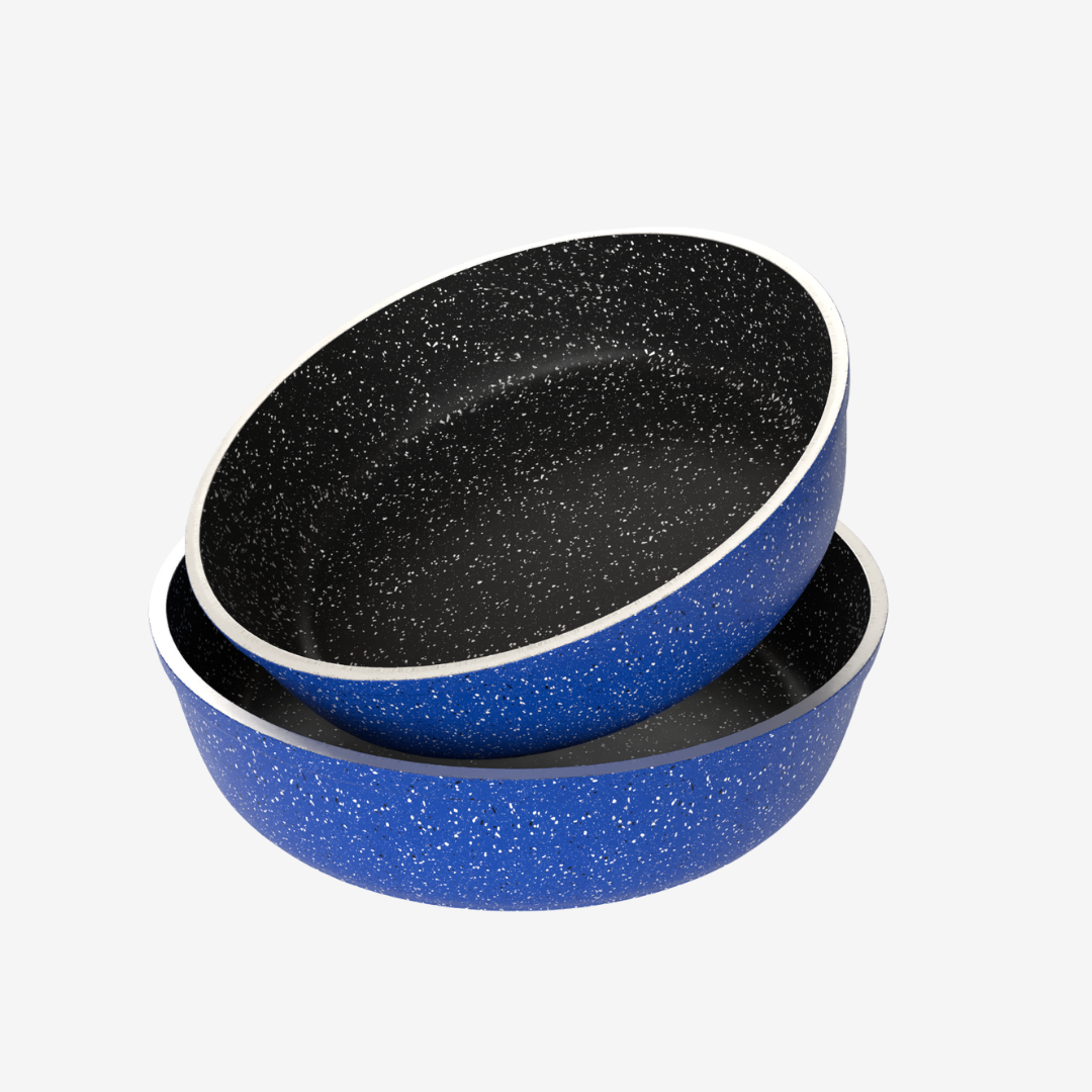 طقم صينيه جرانيت ازرق 2 قطعه - سوبر سٌمك 4 مم