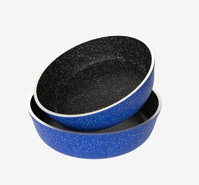 طقم صينيه جرانيت ازرق 2 قطعه - سوبر سٌمك 4 مم