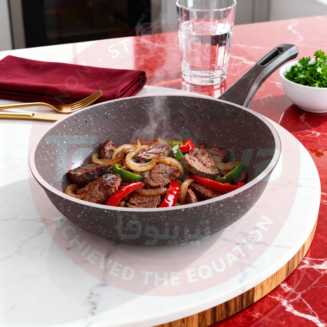 مقلاية ووك جرانيت لون رمادي مقاس 28 - بريميوم سٌمك  4 مم