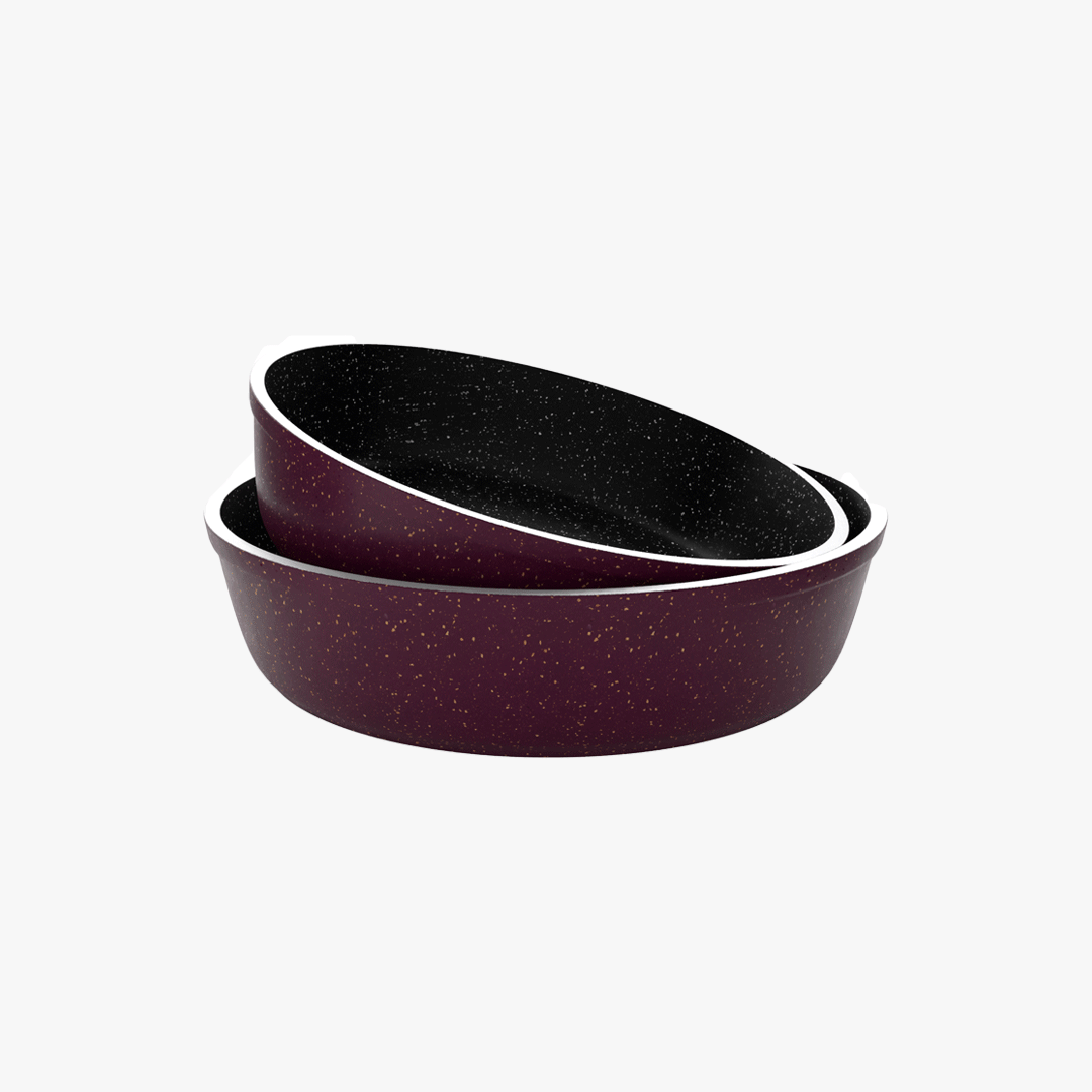 طقم صينية جرانيت بوردو - 2 قطعه - بريميوم سٌمك  5 مم