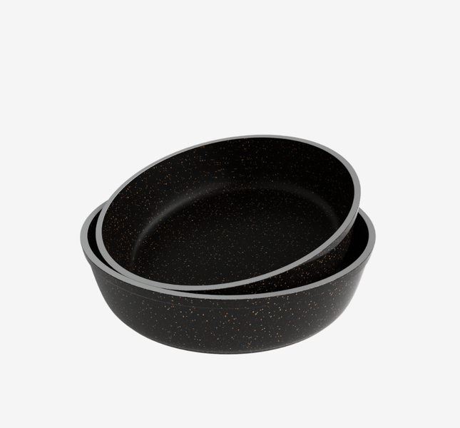 طقم صينية جرانيت اسود 2 قطعه - بريميوم سٌمك  5 مم