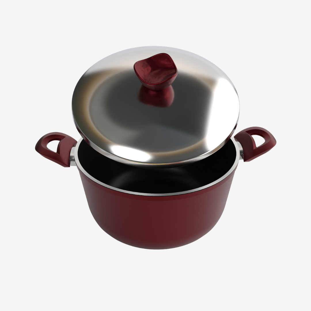 حله تيفال لون احمر مقاسات - بريميوم سٌمك  5 مم