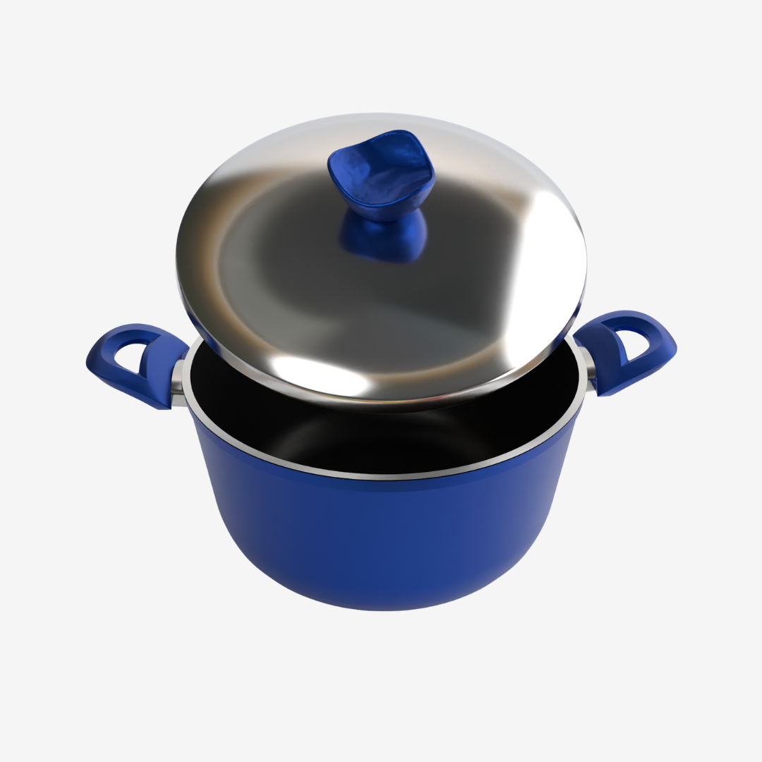 حله تيفال لون ازرق مقاسات - بريميوم سٌمك  5 مم