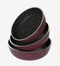 طقم صواني جرانيت بوردو 3 قطع أنيق