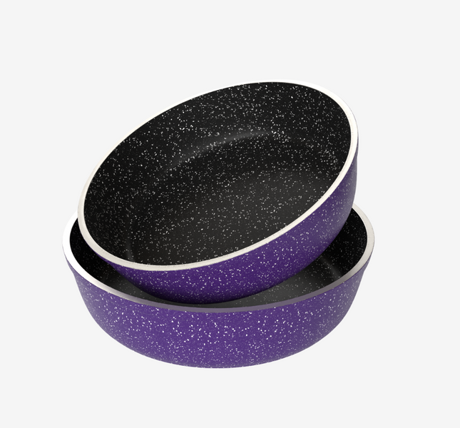 طقم صينيه جرانيت موف 2 قطعه - بريميوم سٌمك  5 مم