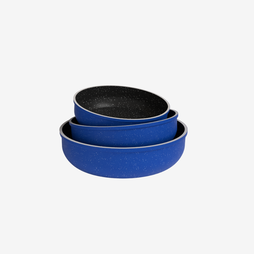  طقم صينية كايا إيطالي جرانيت ازرق 3 قطع لون تحفة 