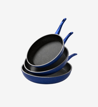 طقم مقلاية كايا ايطالي جرانيت ازرق 3 قطع 