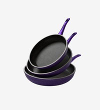 طقم مقلاية كايا ايطالي جرانيت موف 3 قطع 