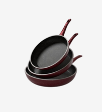 طقم مقلاية كايا ايطالي جرانيت احمر 3 قطع 