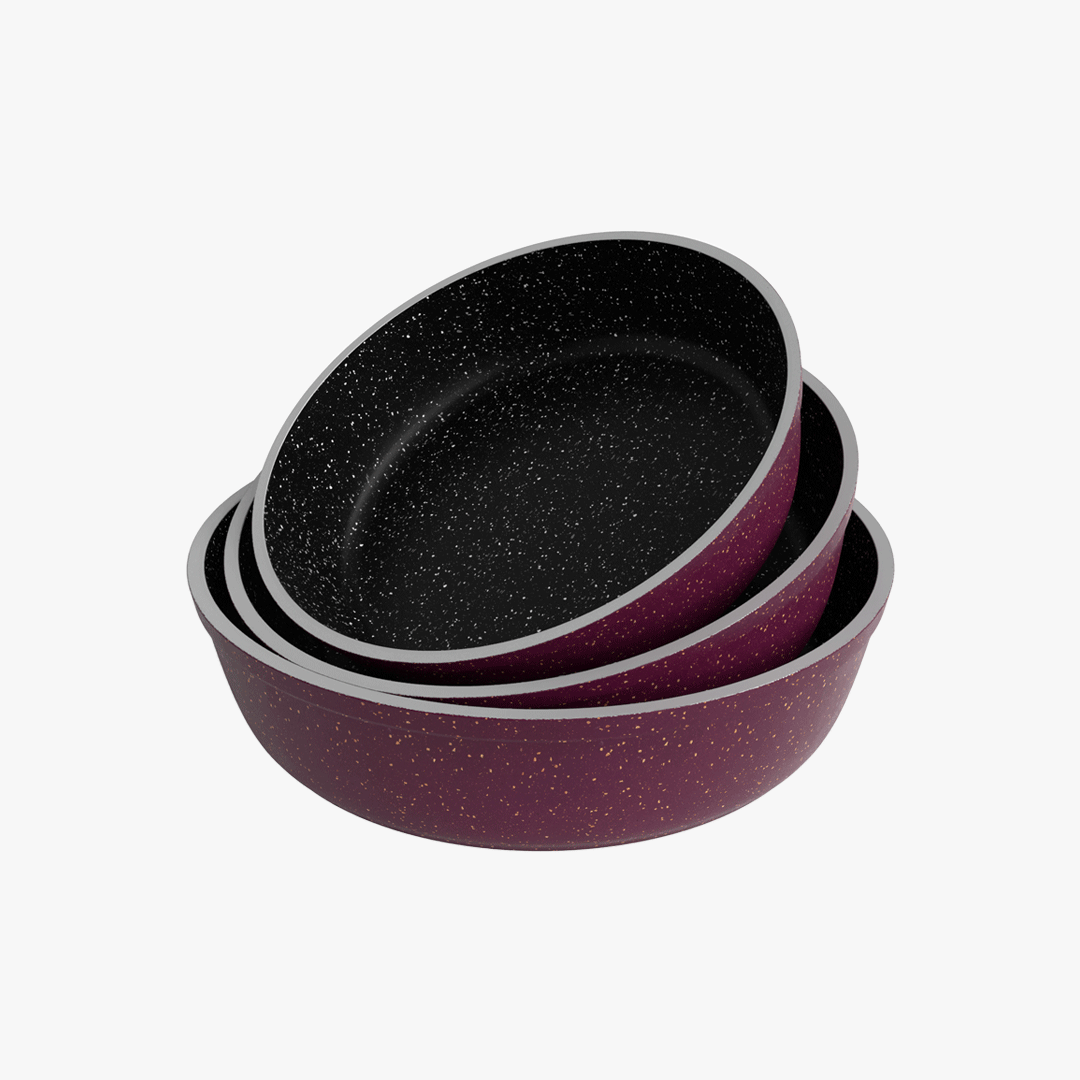 طقم صينية جرانيت بوردو  3 قطع - بريميوم سٌمك  5 مم