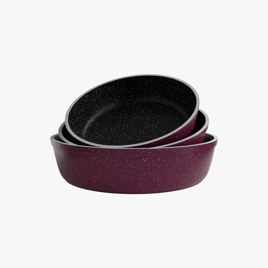 طقم صينية جرانيت بوردو  3 قطع - بريميوم سٌمك  5 مم