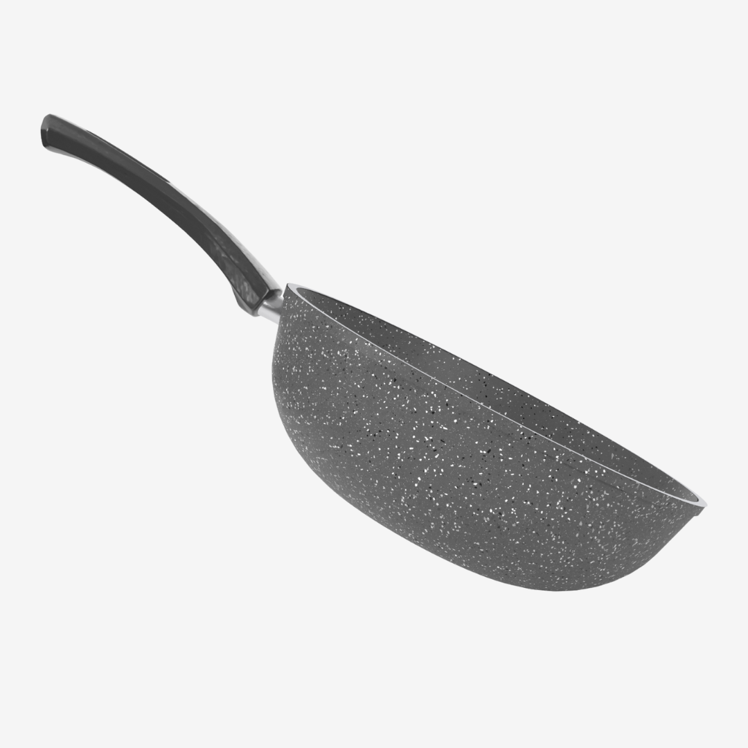 مقلاية ووك جرانيت لون رمادي مقاس 28 - بريميوم سٌمك  4 مم