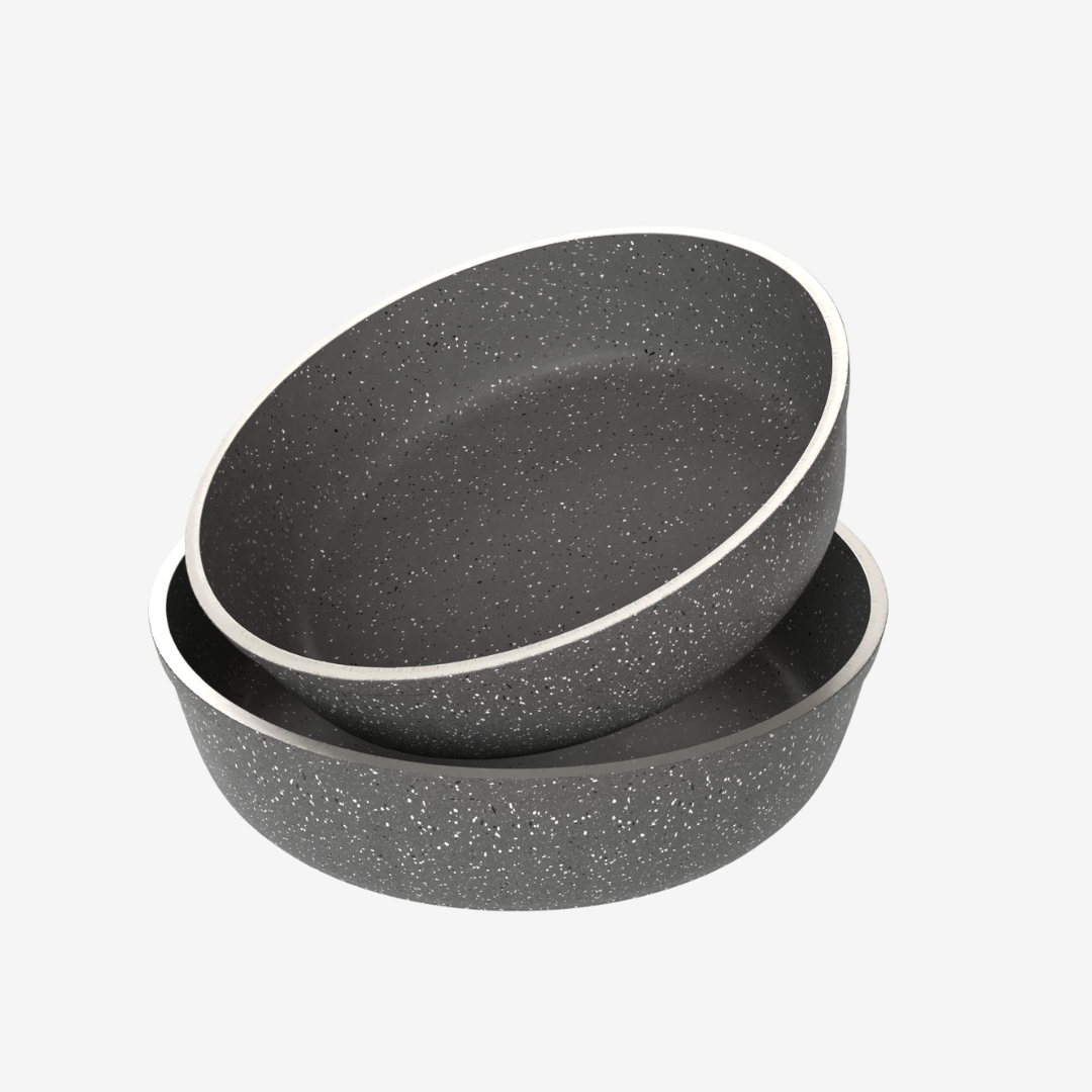 طقم صينيه جرانيت رمادي 2 قطعه - بريميوم سٌمك  5 مم