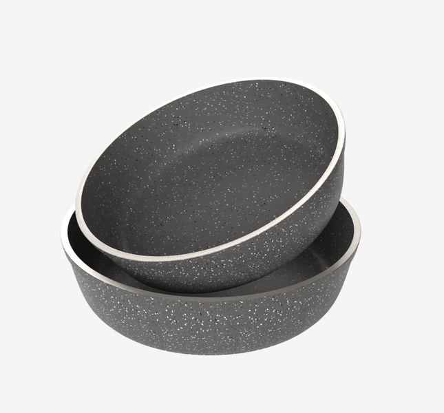 طقم صينيه جرانيت رمادي 2 قطعه - بريميوم سٌمك  5 مم