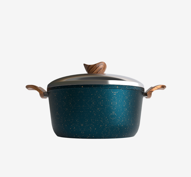 حله جرانيت لون تركواز بمقبض خشبي مقاسات - بريميوم سٌمك  5 مم