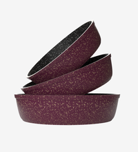 طقم صواني جرانيت رمادي 3 قطع مميز 