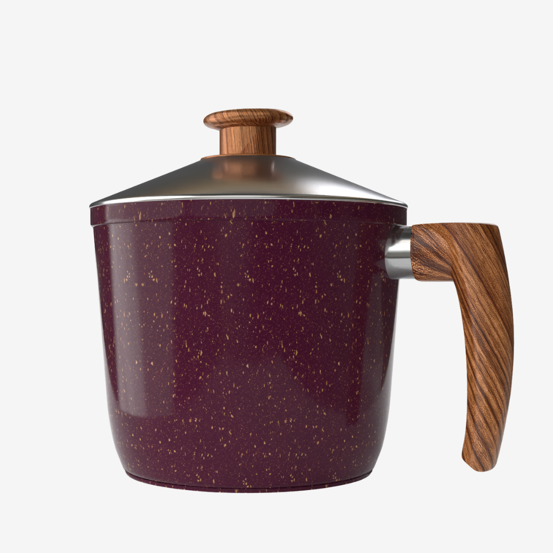 لبانه جرانيت لون بوردو مقاس 16 بمقبض خشبي - بريميوم سٌمك  5 مم