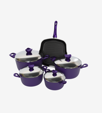 طقم حلل تيفال موف 9 قطع بجريل عصري 