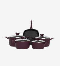 طقم حلل تيفال بوردو 9 قطع بجريل