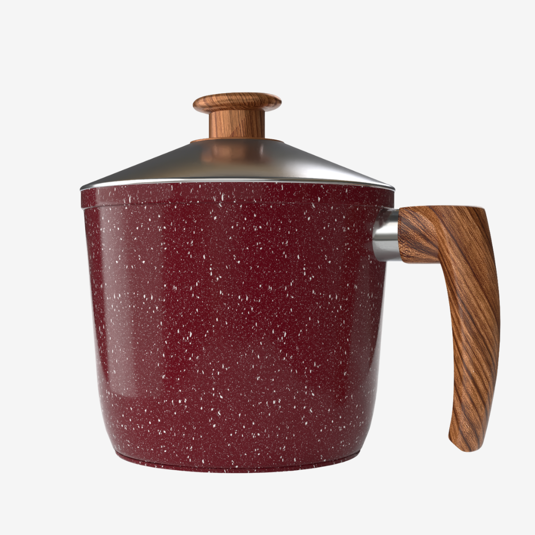 لبانه جرانيت لون احمر مقاس 16 بمقبض خشبي - بريميوم سٌمك  5 مم