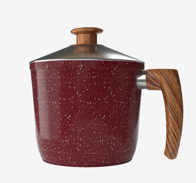 لبانه جرانيت لون احمر مقاس 16 بمقبض خشبي - بريميوم سٌمك  5 مم